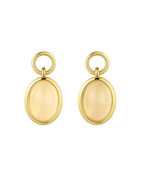 Charm Huggies + Rose Quartz