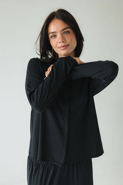 Sage Comfort • Hnepptur síðermabolur •  TENCEL™ Modal