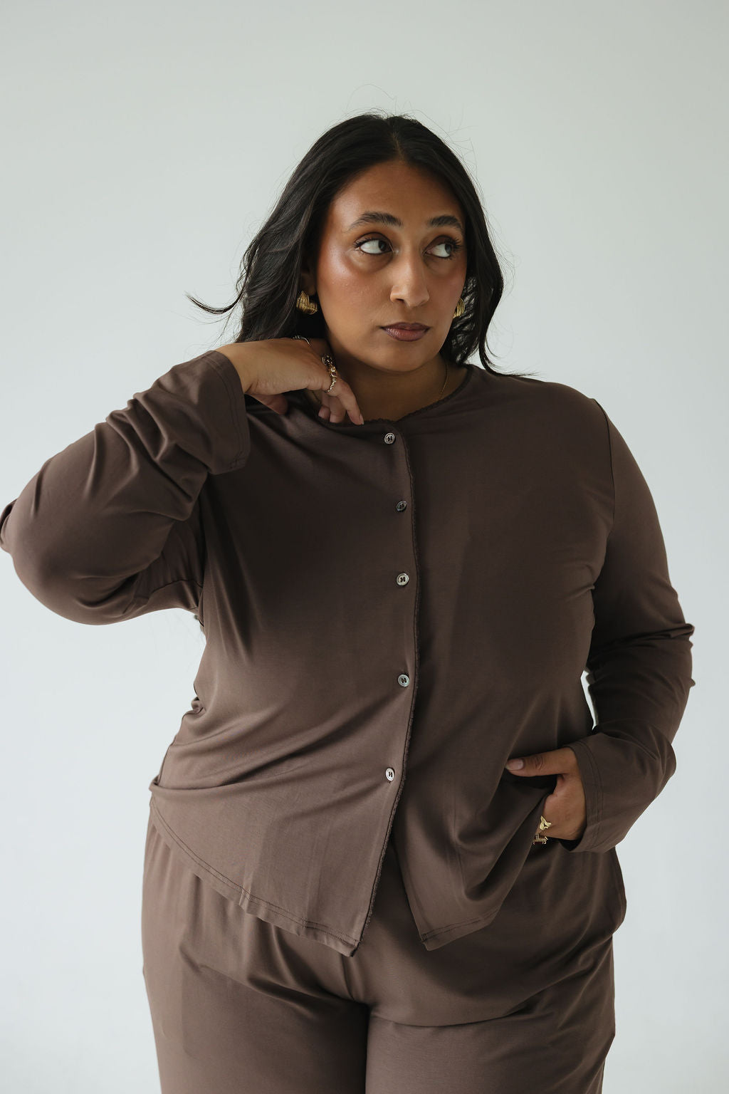 Sage Comfort • Hnepptur síðermabolur •  TENCEL™ Modal