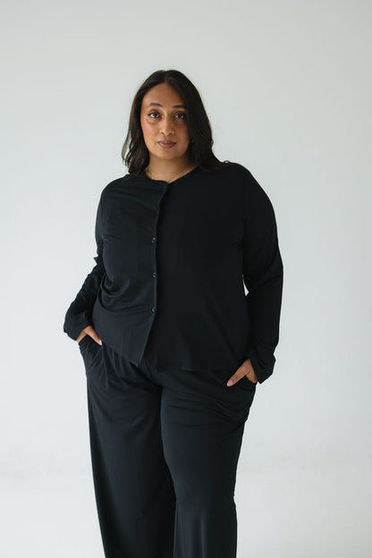 Sage Comfort • Hnepptur síðermabolur •  TENCEL™ Modal