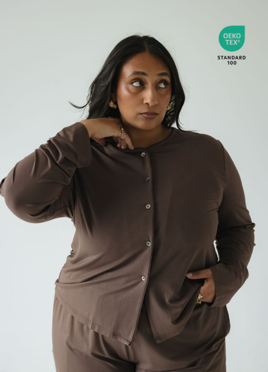 Hnepptur síðermabolur •  TENCEL™ Modal