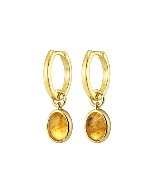 Oval Pendant - Citrine