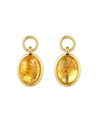 Charm Huggies + Citrine