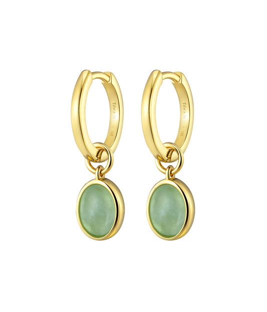 Charm Huggies + Aqumarine